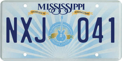 MS license plate NXJ041