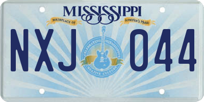 MS license plate NXJ044