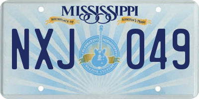 MS license plate NXJ049