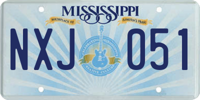 MS license plate NXJ051