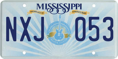 MS license plate NXJ053