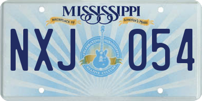 MS license plate NXJ054