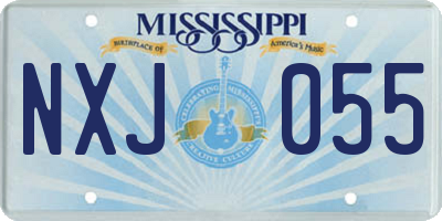 MS license plate NXJ055