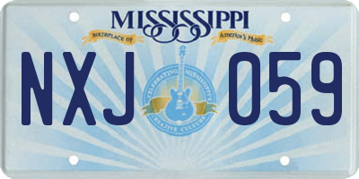 MS license plate NXJ059