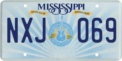 MS license plate NXJ069