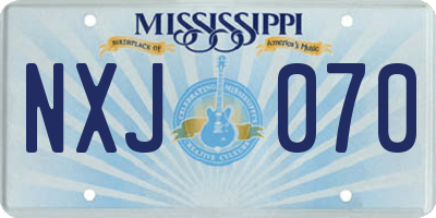 MS license plate NXJ070