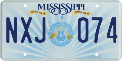 MS license plate NXJ074