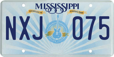 MS license plate NXJ075