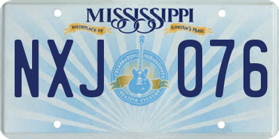 MS license plate NXJ076