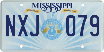 MS license plate NXJ079