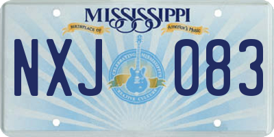 MS license plate NXJ083