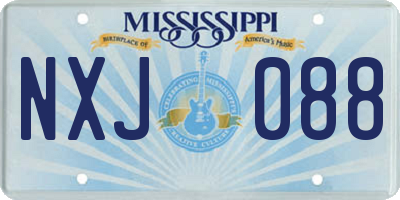 MS license plate NXJ088