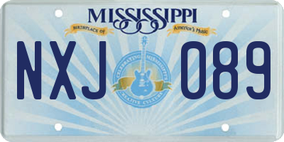 MS license plate NXJ089
