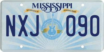 MS license plate NXJ090