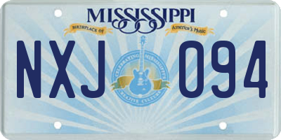 MS license plate NXJ094