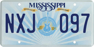 MS license plate NXJ097