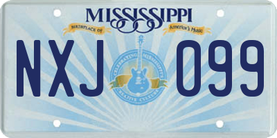 MS license plate NXJ099