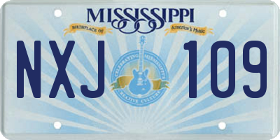 MS license plate NXJ109