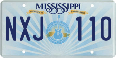 MS license plate NXJ110