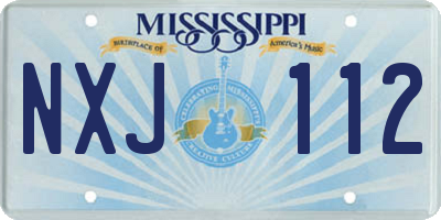 MS license plate NXJ112