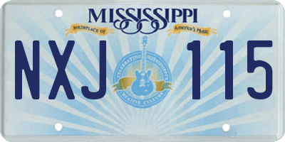 MS license plate NXJ115