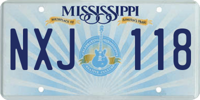 MS license plate NXJ118