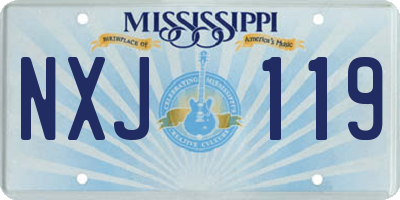 MS license plate NXJ119
