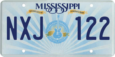 MS license plate NXJ122