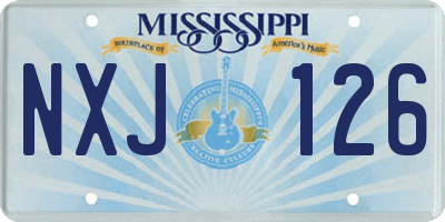 MS license plate NXJ126