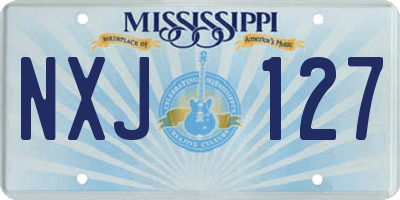 MS license plate NXJ127