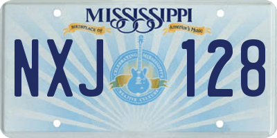 MS license plate NXJ128