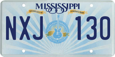 MS license plate NXJ130