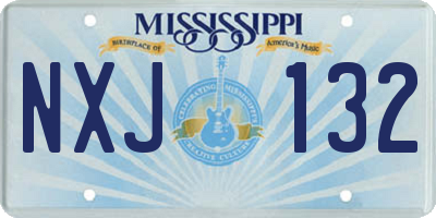 MS license plate NXJ132