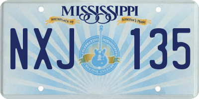 MS license plate NXJ135