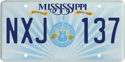 MS license plate NXJ137