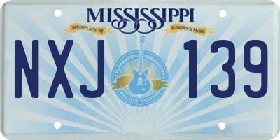 MS license plate NXJ139