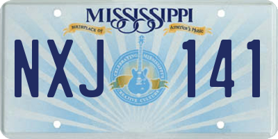 MS license plate NXJ141