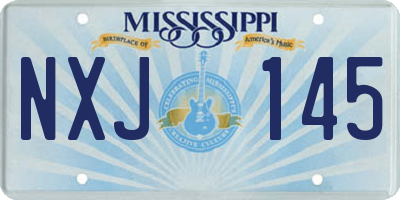 MS license plate NXJ145