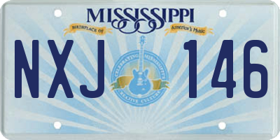MS license plate NXJ146