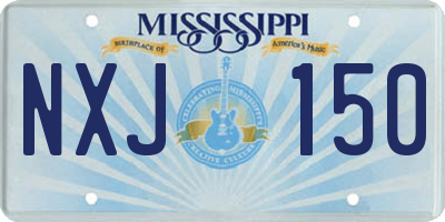 MS license plate NXJ150