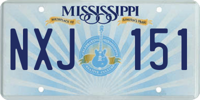 MS license plate NXJ151