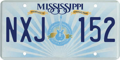 MS license plate NXJ152