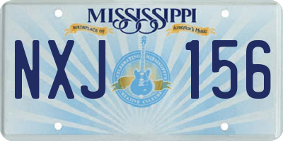 MS license plate NXJ156