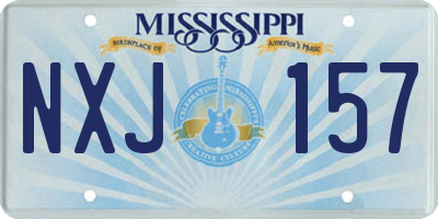 MS license plate NXJ157