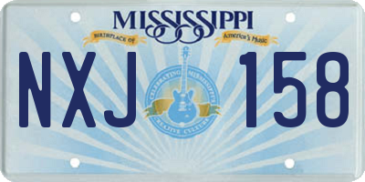 MS license plate NXJ158
