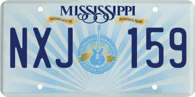 MS license plate NXJ159