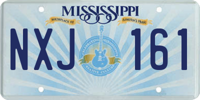 MS license plate NXJ161