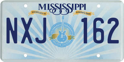 MS license plate NXJ162