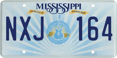 MS license plate NXJ164