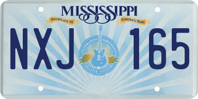 MS license plate NXJ165